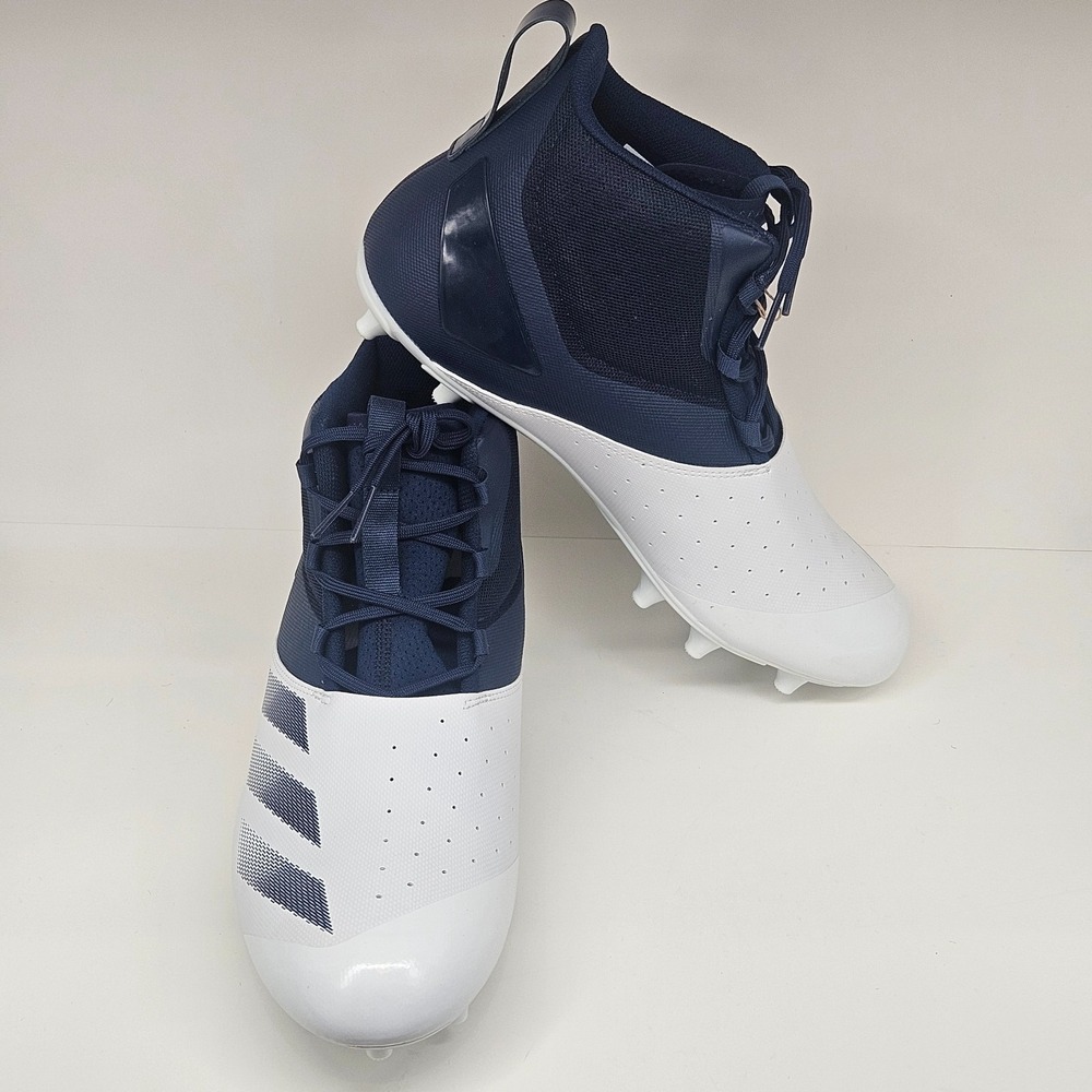 adidas Adizero Chaos Football Cleats Navy White Shoes IH0552 Men's Size 15